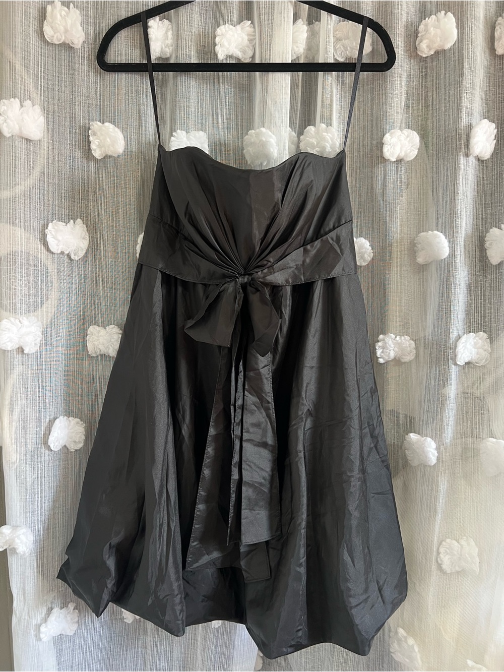 White House Black Market Strapless Empire Bow Waist Dress